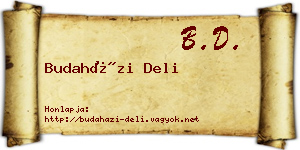 Budaházi Deli névjegykártya